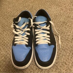 Jordan Black and Blue Low-Top Sneakers